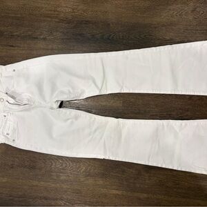 AG White Bootcut Jeans with Classic Five-Pocket Style